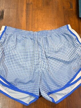 Nike Light Blue Patterned Women’s Athletic Shorts